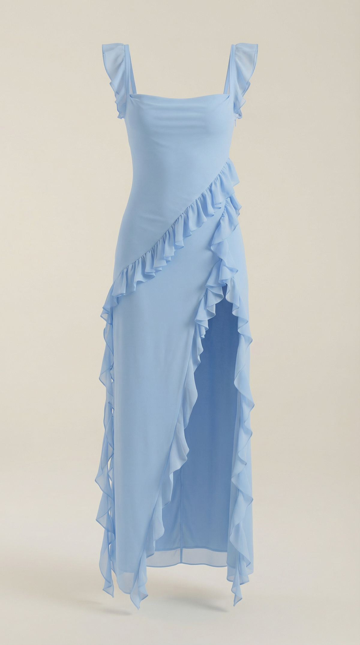 SUSAN | VESTIDO LARGO CON VOLANTES
