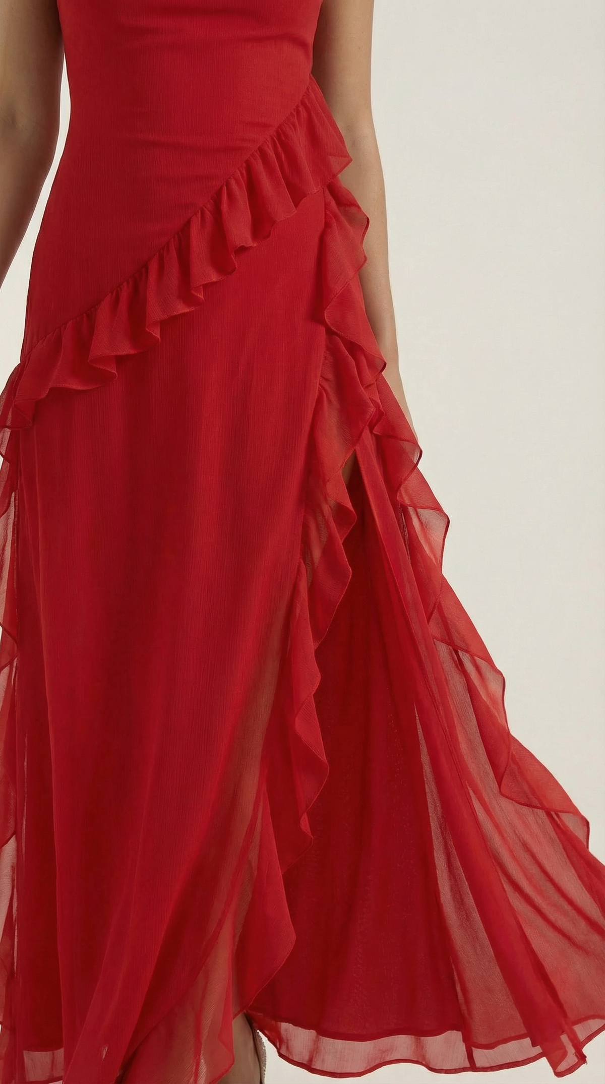 SUSAN | VESTIDO LARGO CON VOLANTES