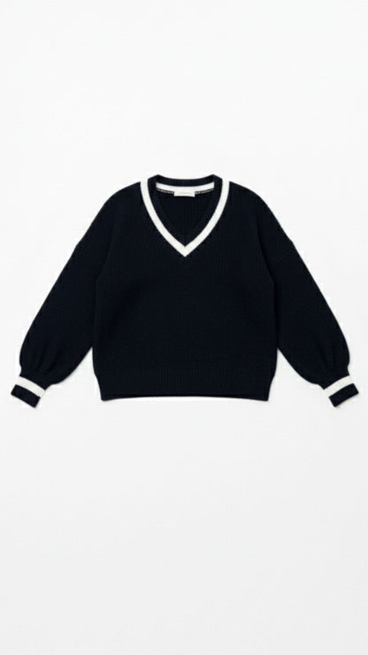 LORELEI | JERSEY DE PUNTO CON DETALLES EN CONTRASTE