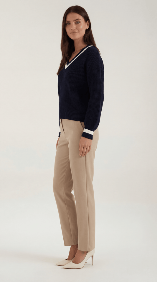 LORELEI | JERSEY DE PUNTO CON DETALLES EN CONTRASTE