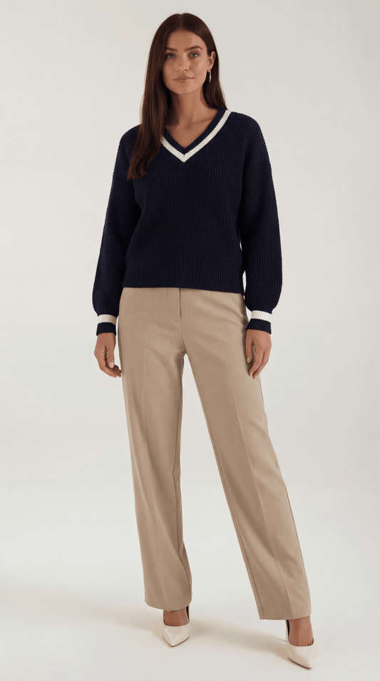 LORELEI | JERSEY DE PUNTO CON DETALLES EN CONTRASTE