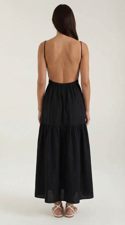 VICTORIA | VESTIDO LARGO CON ESPALDA DESCUBIERTA