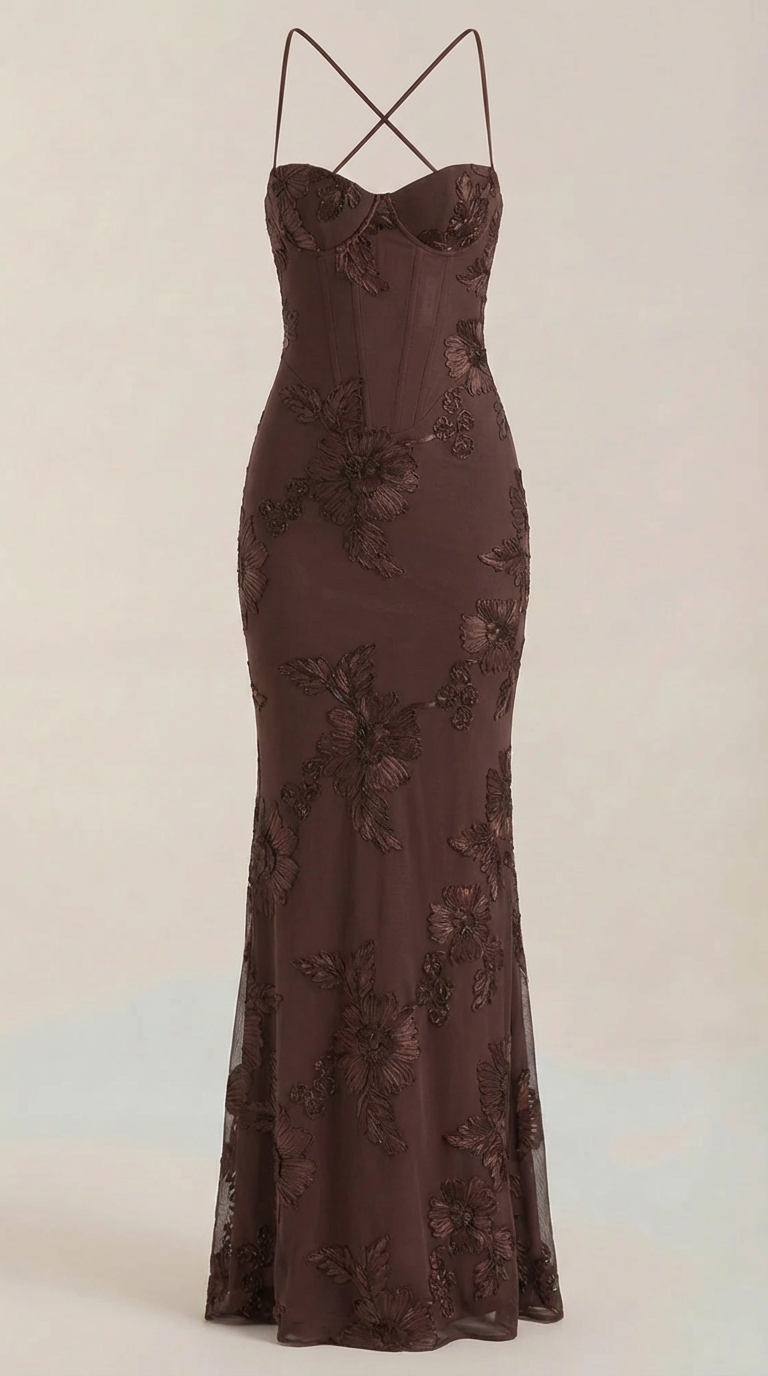 CHANTAL | VESTIDO LARGO FLORAL CON CORSET