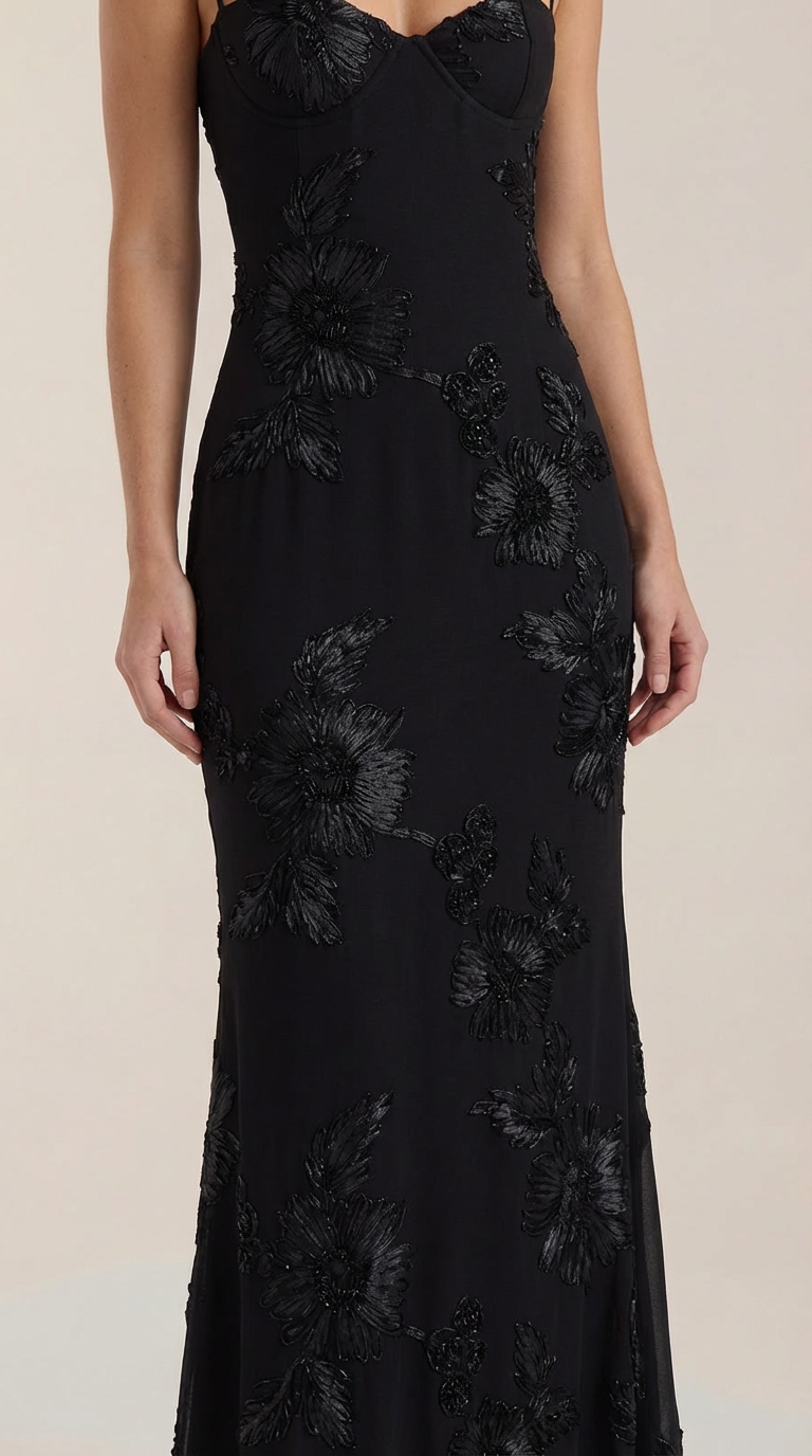 CHANTAL | VESTIDO LARGO FLORAL CON CORSET