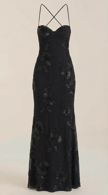 CHANTAL | VESTIDO LARGO FLORAL CON CORSET