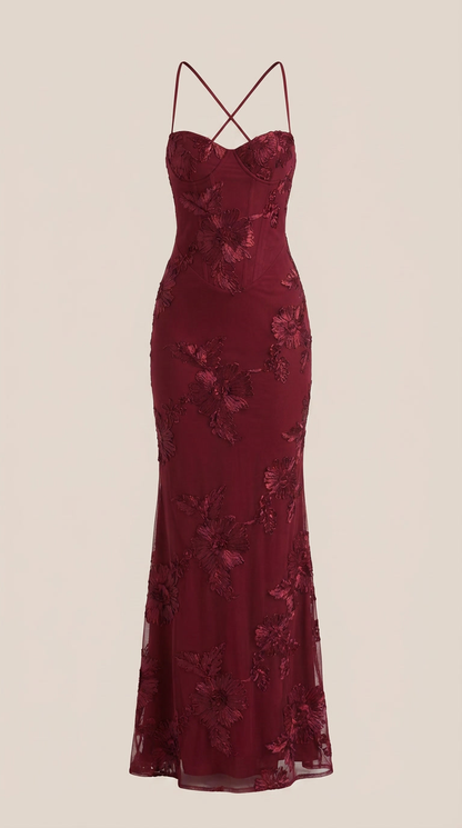 CHANTAL | VESTIDO LARGO FLORAL CON CORSET