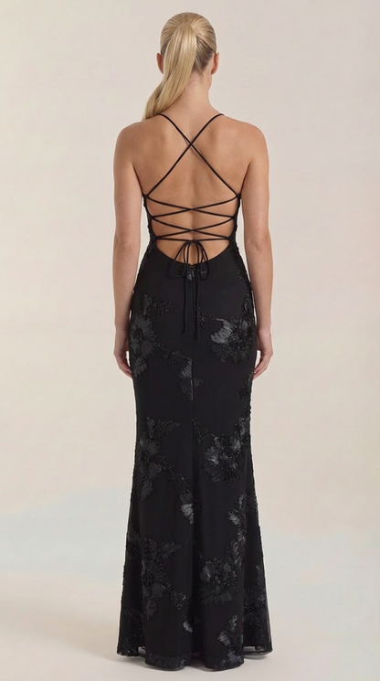 CHANTAL | VESTIDO LARGO FLORAL CON CORSET