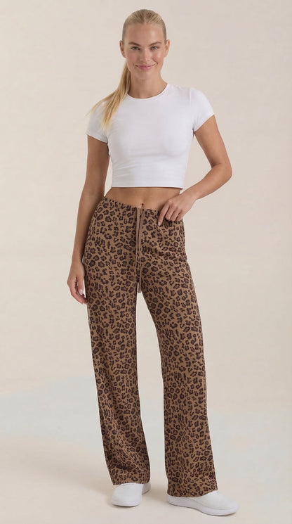 CLEO | PANTALONES CON ESTAMPADO DE LEOPARDO