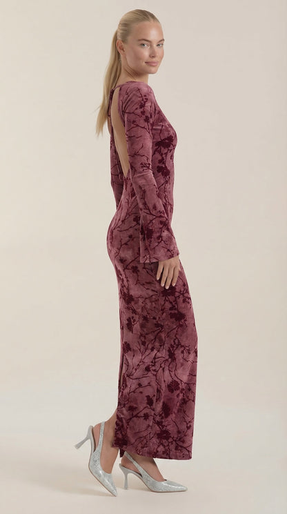COLLEEN | VESTIDO LARGO DE MANGA LARGA