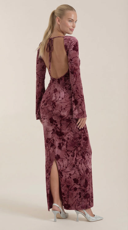 COLLEEN | VESTIDO LARGO DE MANGA LARGA
