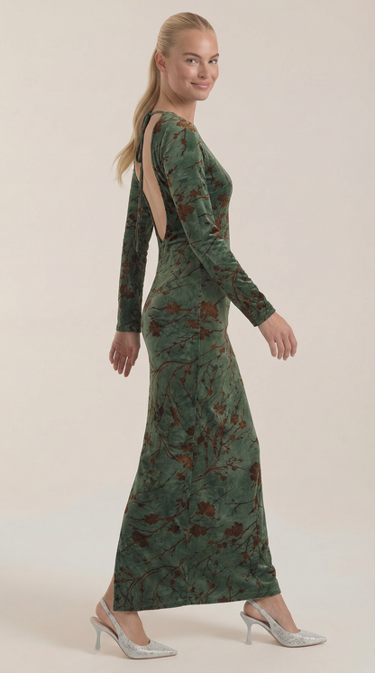 COLLEEN | VESTIDO LARGO DE MANGA LARGA