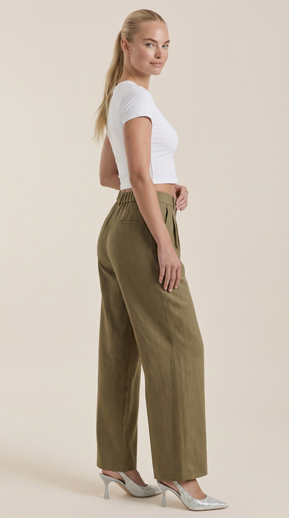 COURTNEY | PANTALONES PLISADOS DE CINTURA ALTA