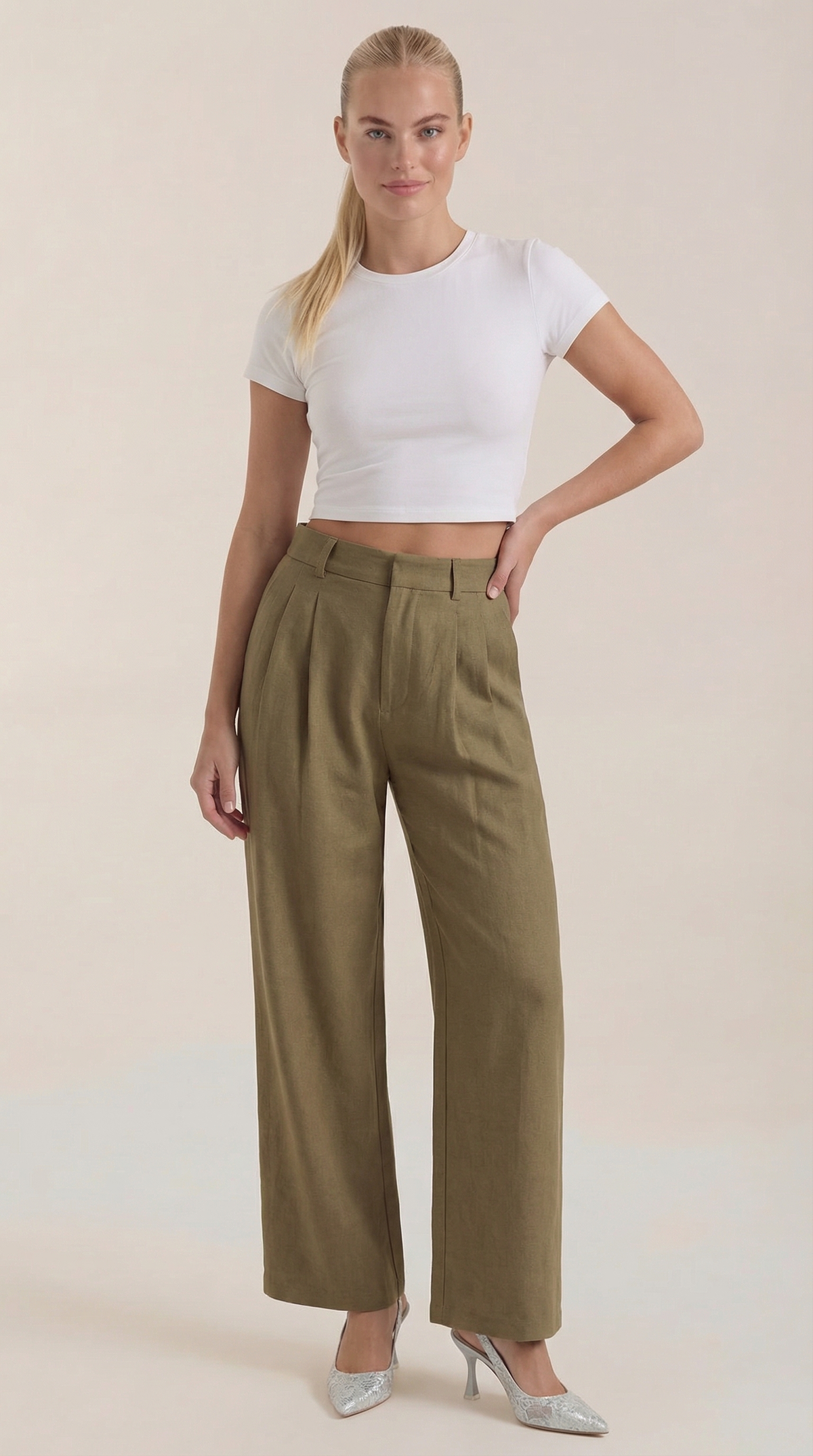 COURTNEY | PANTALONES PLISADOS DE CINTURA ALTA