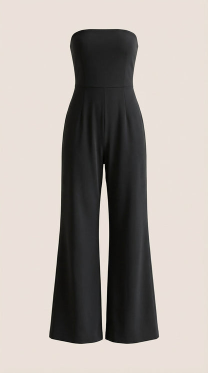ELIZA | MONO SIN TIRANTES CON PANTALÓN DE PIERNA ANCHA