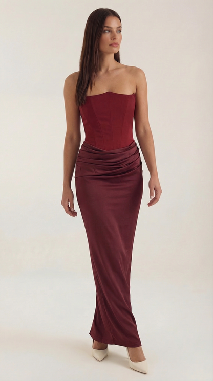 FIORELLA | VESTIDO LARGO CON CORSET