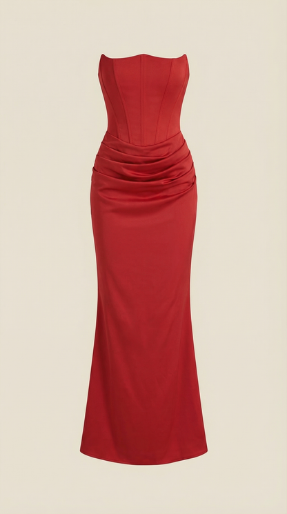 FIORELLA | VESTIDO LARGO CON CORSET