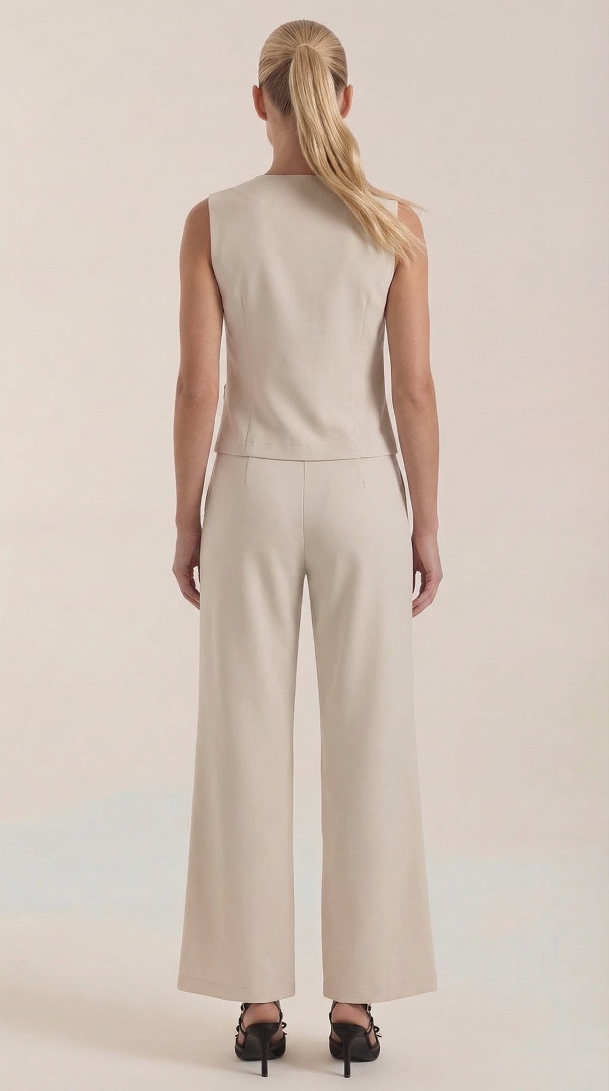 ELISE | TRAJE ELEGANTE DE DOS PIEZAS CON ESCOTE EN V PARA MUJER