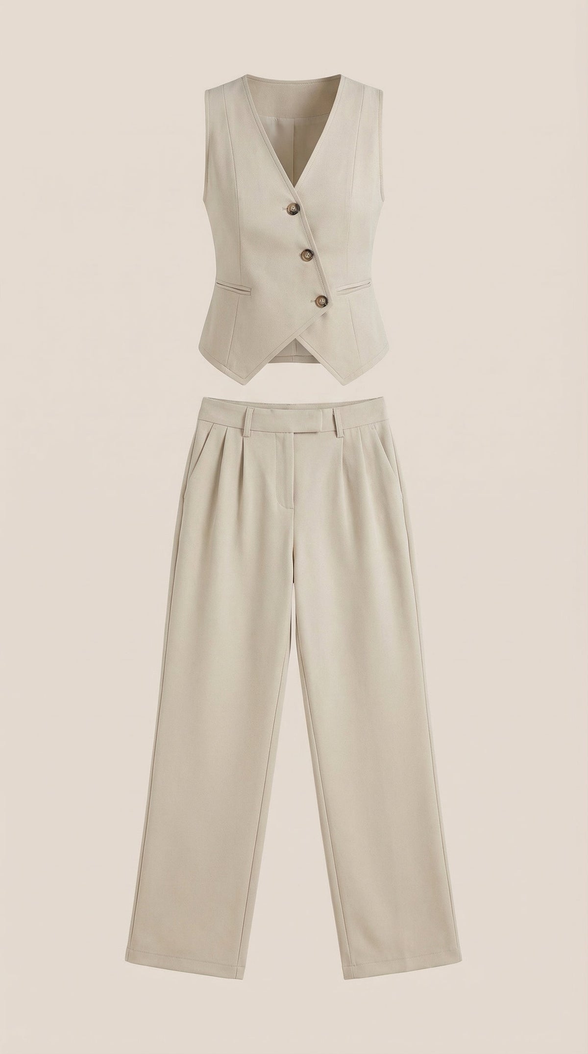 ELISE | TRAJE ELEGANTE DE DOS PIEZAS CON ESCOTE EN V PARA MUJER