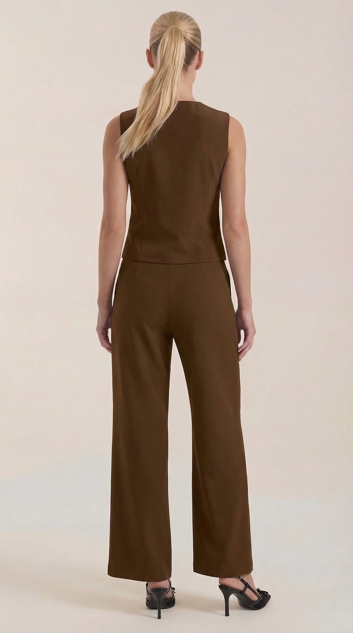 ELISE | TRAJE ELEGANTE DE DOS PIEZAS CON ESCOTE EN V PARA MUJER