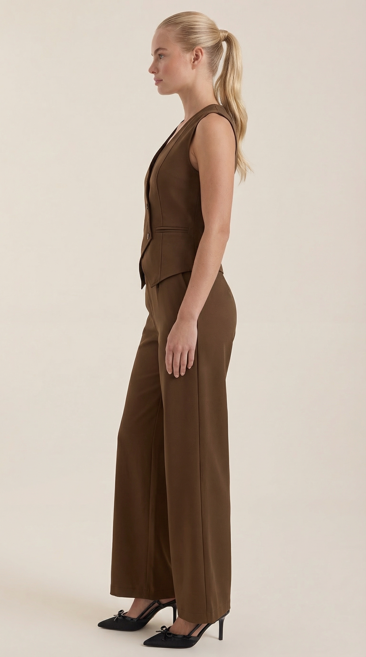 ELISE | TRAJE ELEGANTE DE DOS PIEZAS CON ESCOTE EN V PARA MUJER