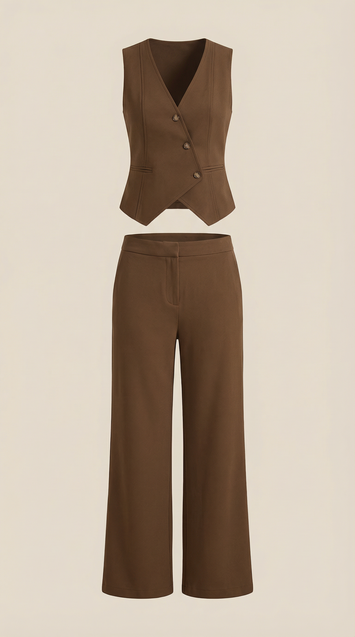 ELISE | TRAJE ELEGANTE DE DOS PIEZAS CON ESCOTE EN V PARA MUJER