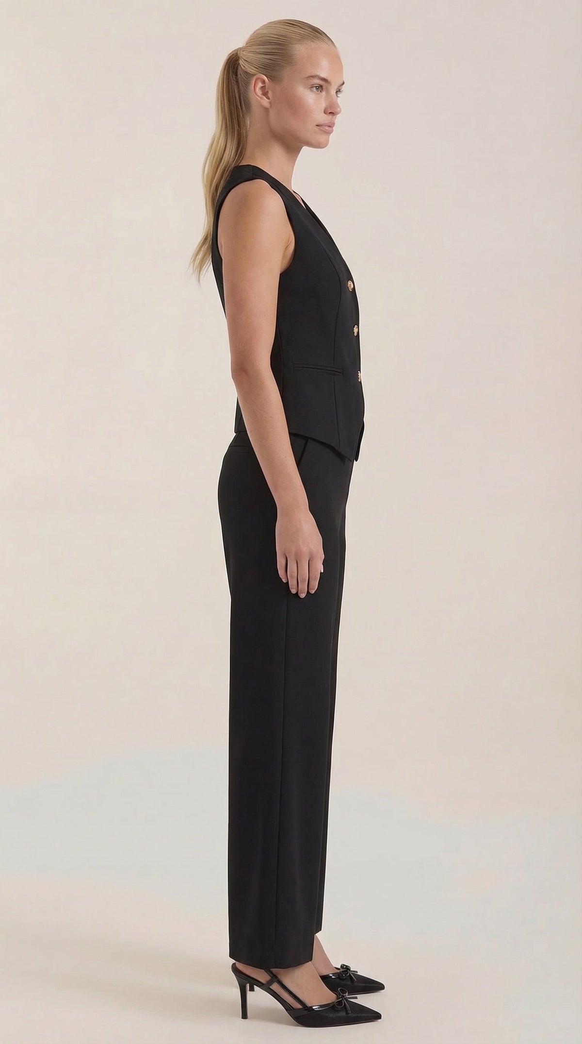 ELISE | TRAJE ELEGANTE DE DOS PIEZAS CON ESCOTE EN V PARA MUJER