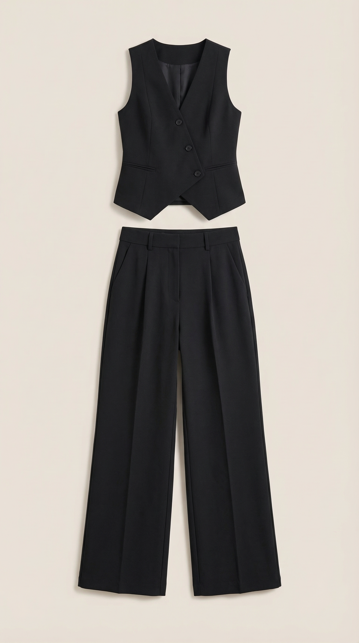ELISE | TRAJE ELEGANTE DE DOS PIEZAS CON ESCOTE EN V PARA MUJER