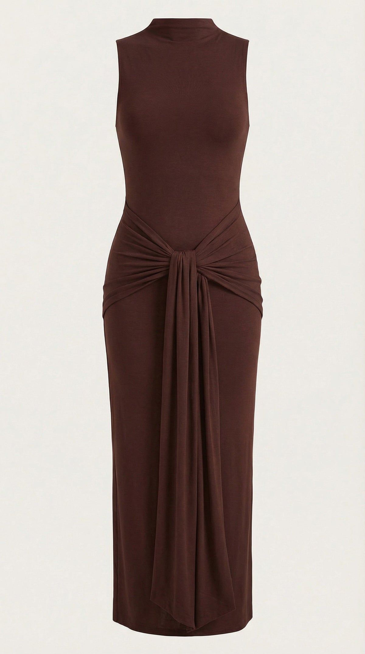 HESTER | VESTIDO LARGO CON CUELLO ALTO