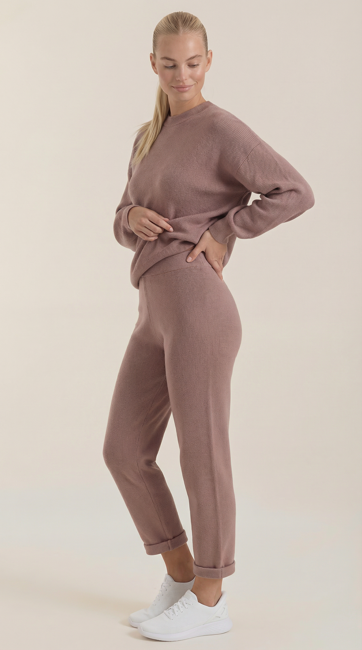 MAVIS | CONJUNTO DE PUNTO DE CASA CON CUELLO ALTO