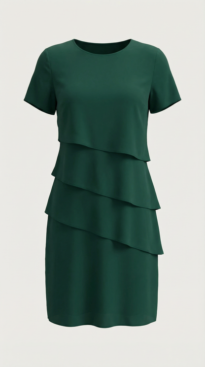 MEGHAN | VESTIDO CORTO CON VOLANTES