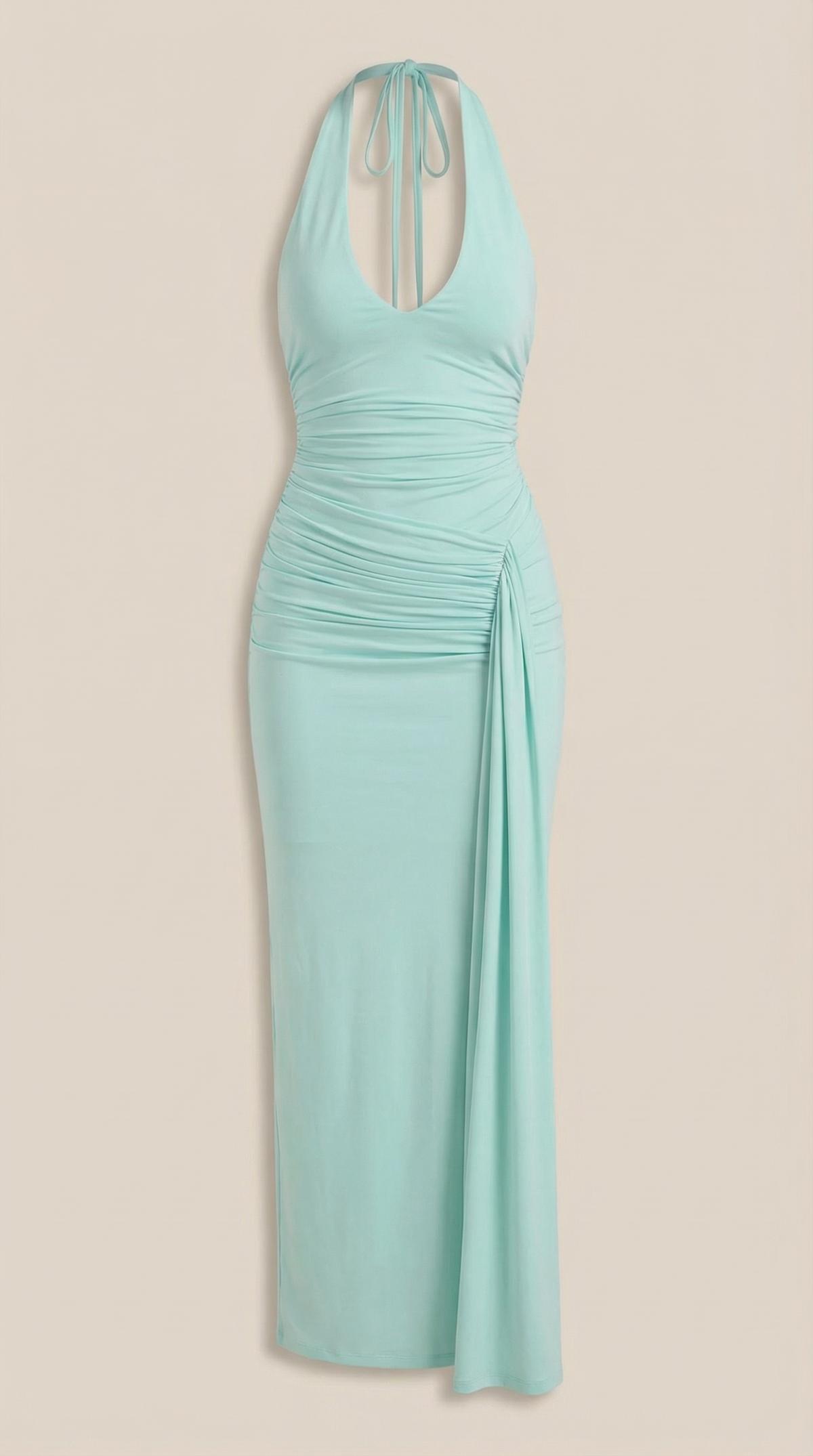 PAULETTE | VESTIDO LARGO CON CUELLO HALTER