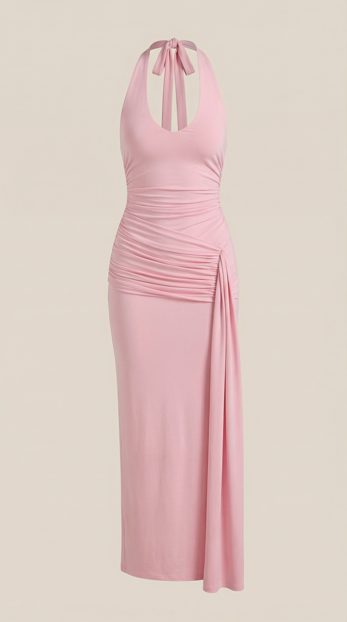 PAULETTE | VESTIDO LARGO CON CUELLO HALTER
