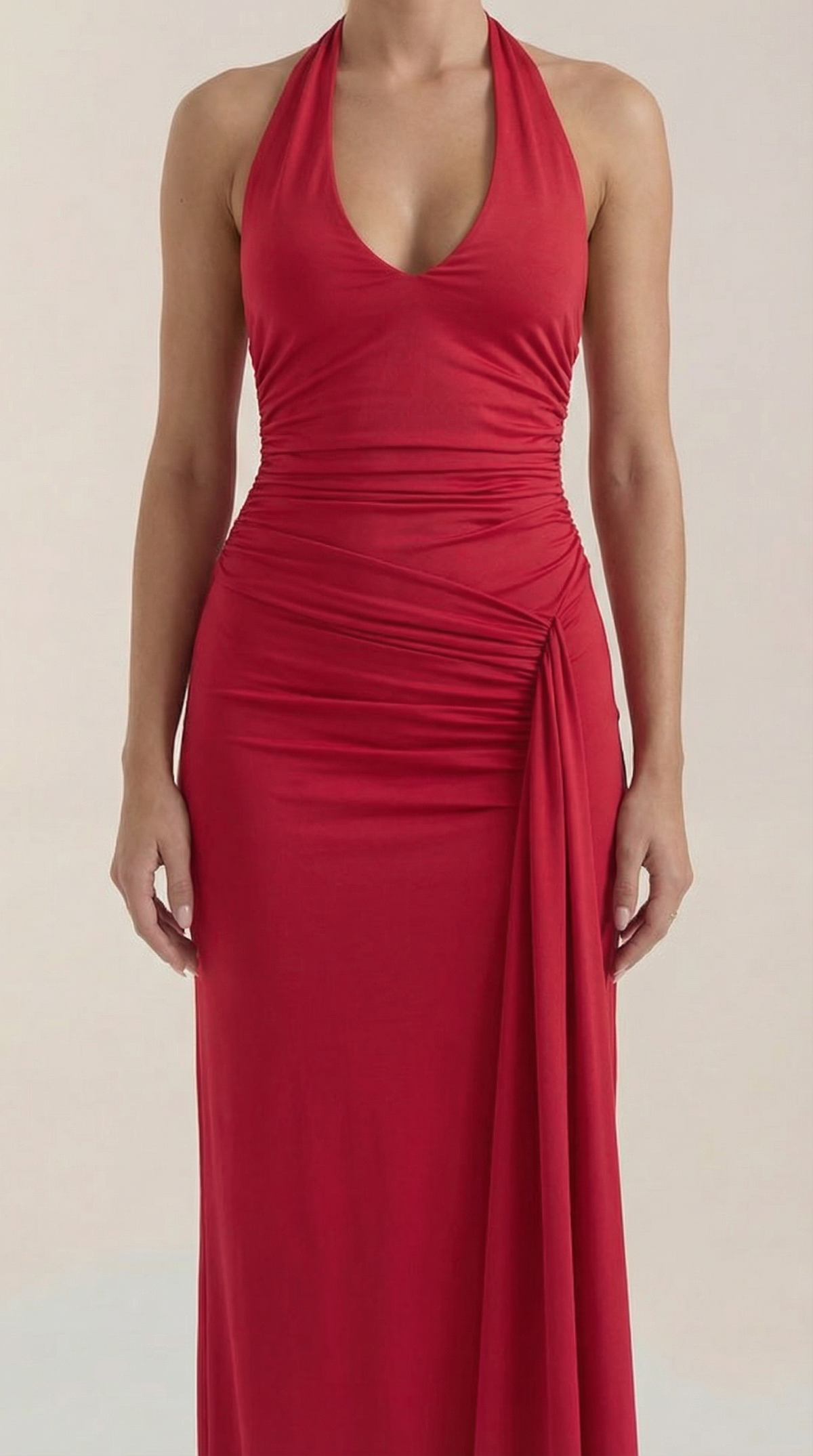 PAULETTE | VESTIDO LARGO CON CUELLO HALTER
