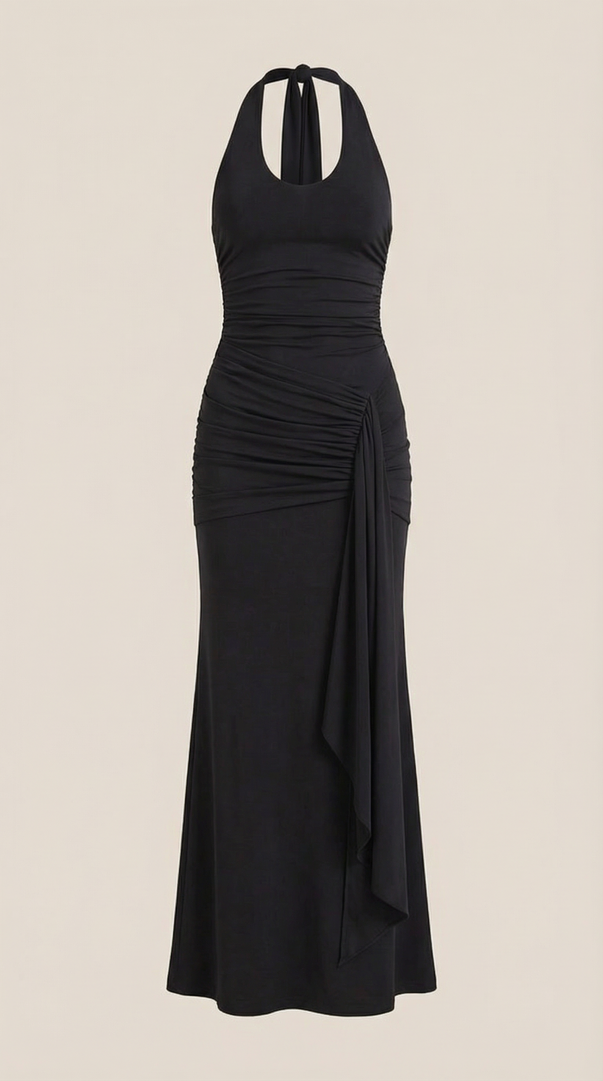 PAULETTE | VESTIDO LARGO CON CUELLO HALTER