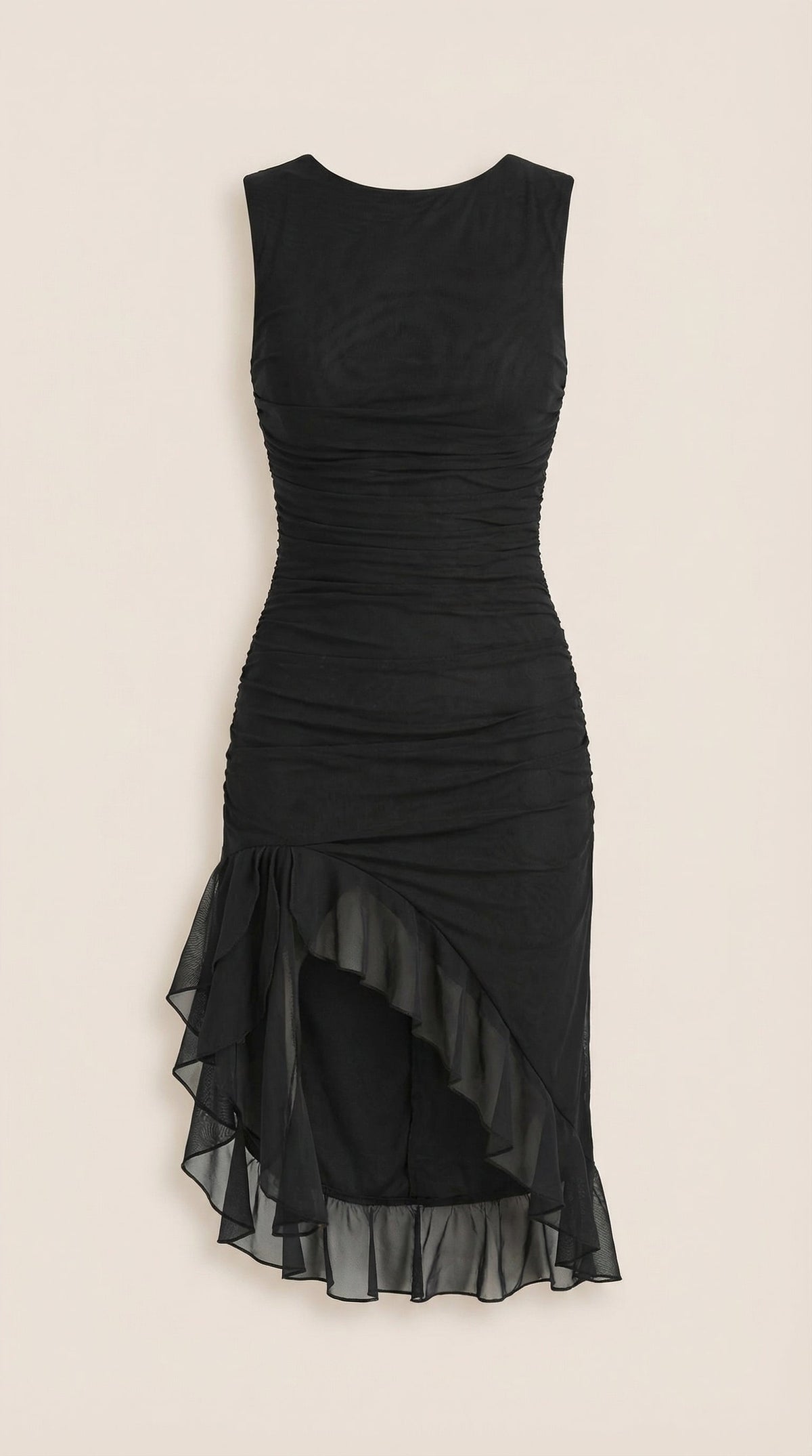 RAMONA | VESTIDO MIDI CON DETALLES DE VOLANTES