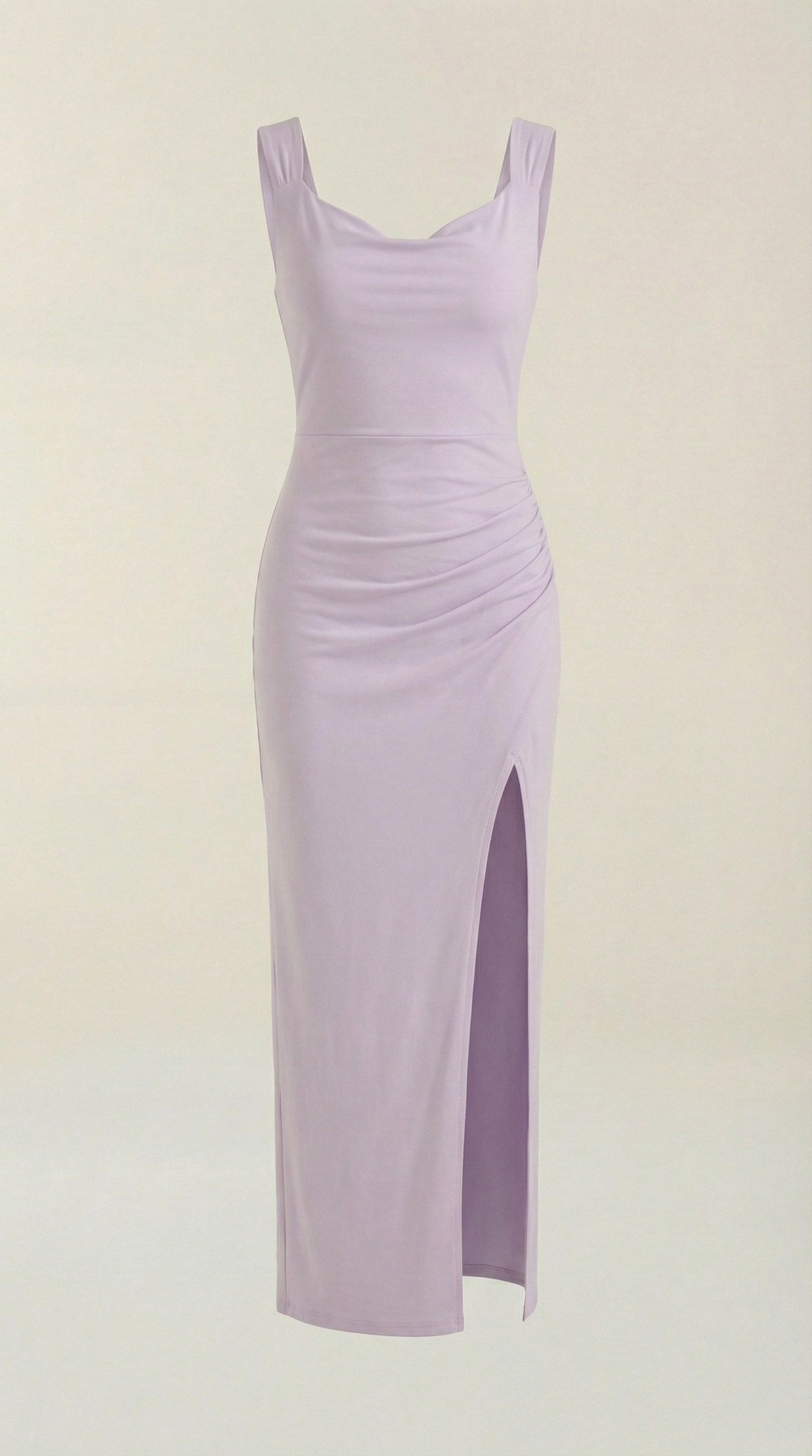 RHODA | VESTIDO LARGO CON DETALLES FRUNCIDOS