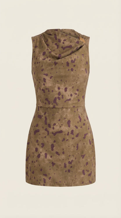 ROSALIE | VESTIDO CORTO CON ESCOTE DRAPEADO