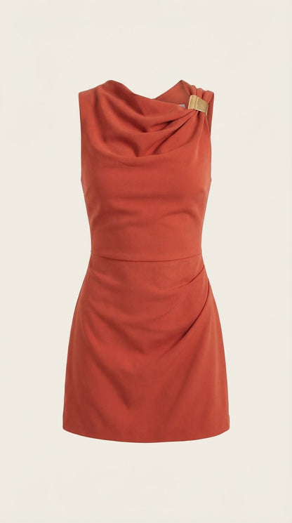 ROSALIE | VESTIDO CORTO CON ESCOTE DRAPEADO