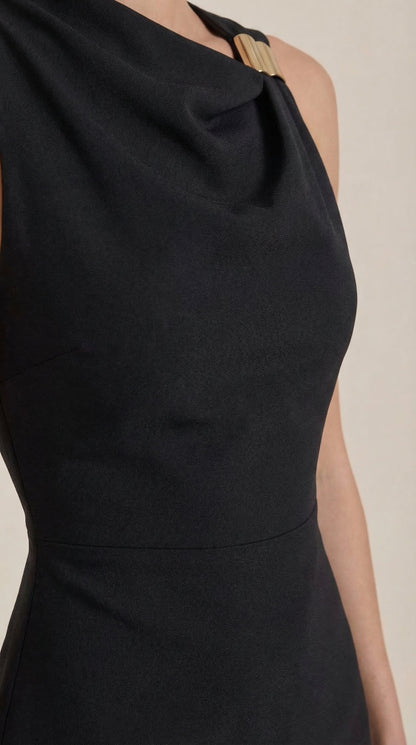 ROSALIE | VESTIDO CORTO CON ESCOTE DRAPEADO
