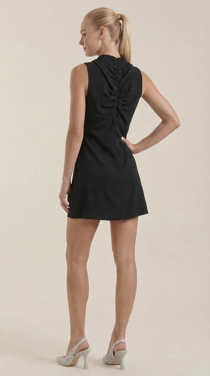 ROSALIE | VESTIDO CORTO CON ESCOTE DRAPEADO