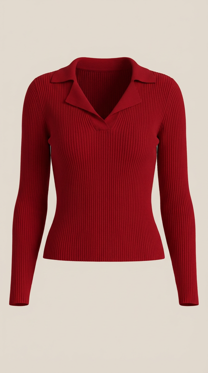 ANTONIA | JERSEY DE PUNTO CON CUELLO ELEGANTE